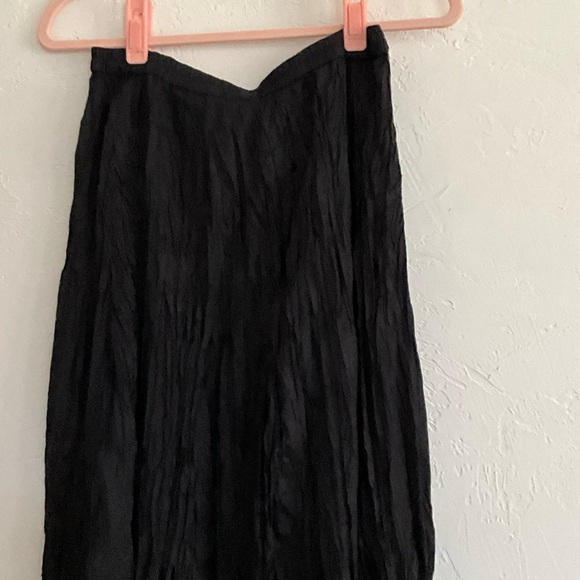 Boutique Europa 100% Silk Crinkled Maxi Skirt Medium - Picture 2 of 7
